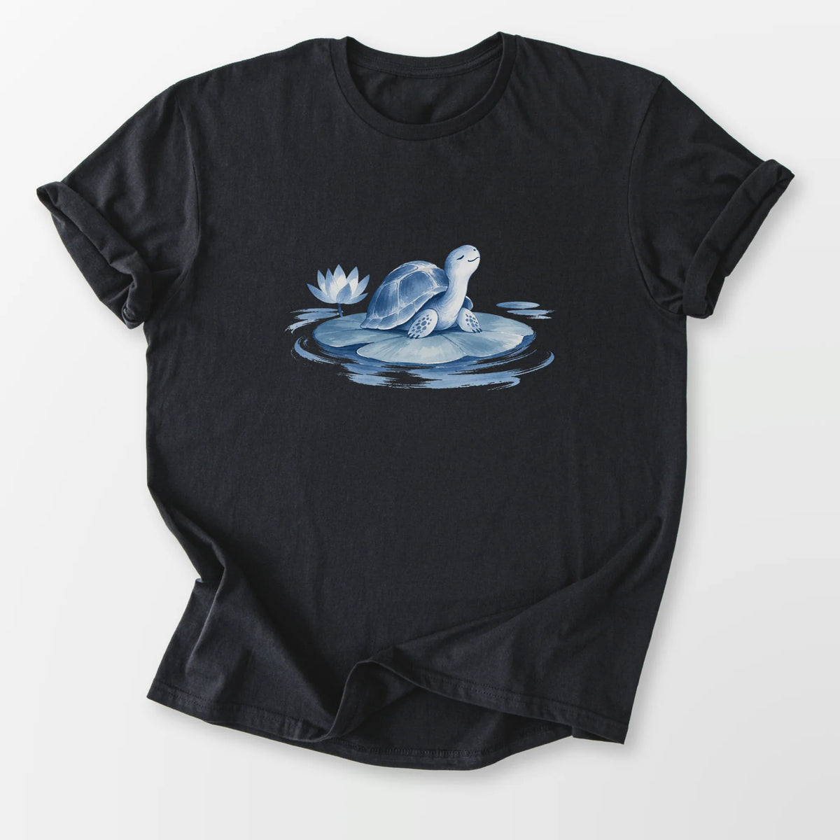 Little Lotus Tee Black T-Shirt