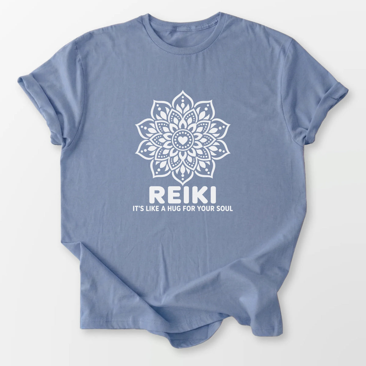 Reiki Hug For Your Soul Tee Stone Blue T-Shirt