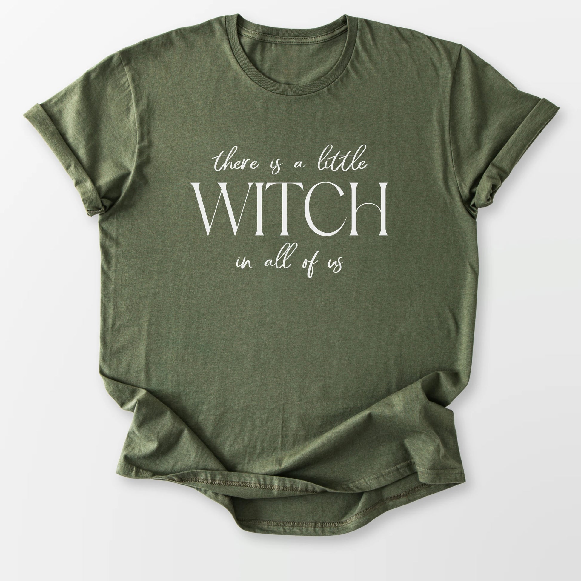 A Little Witch Tee Military Green T-Shirt