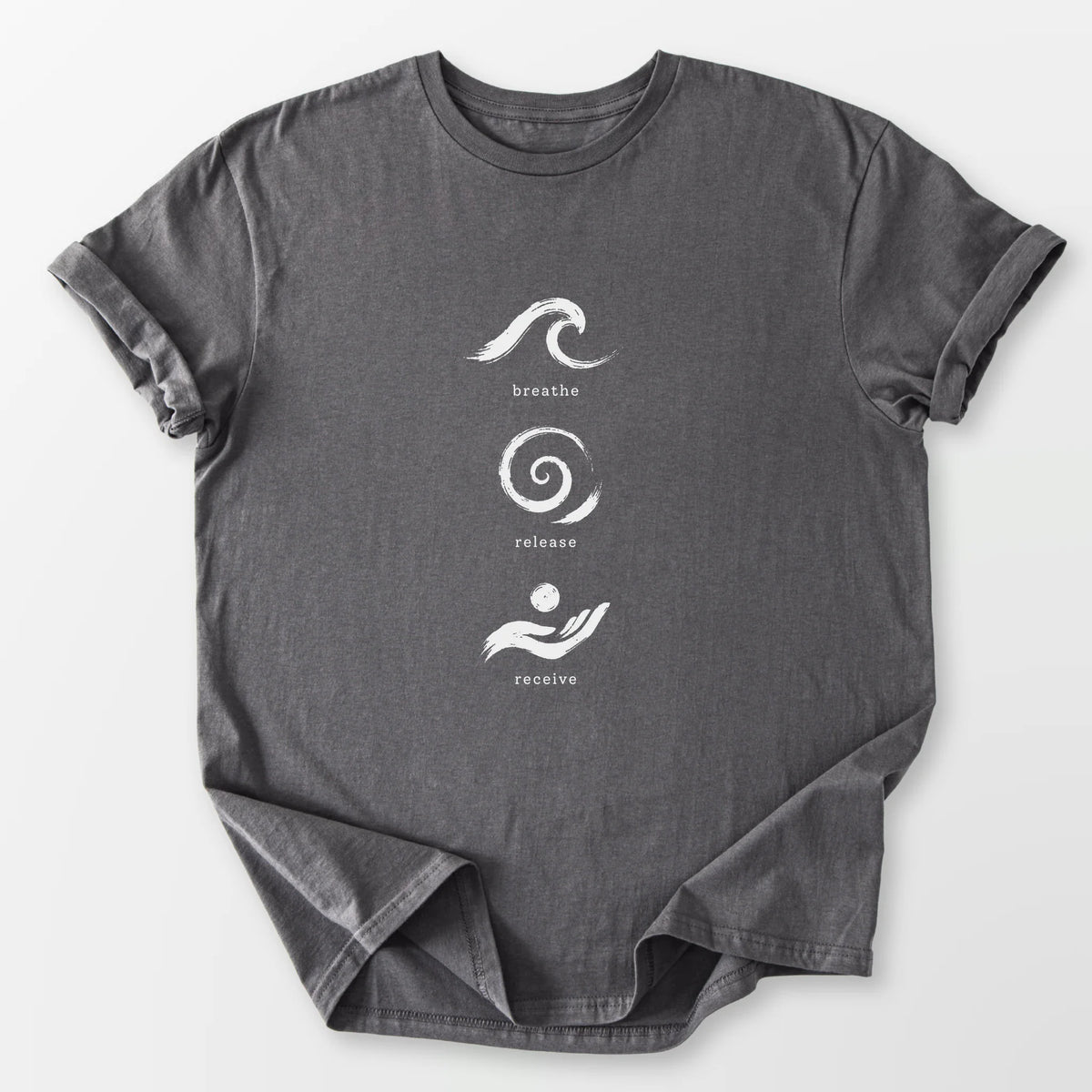 Breathe Release Receive Tee Charcoal T-Shirt