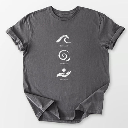 Breathe Release Receive Tee Charcoal T-Shirt