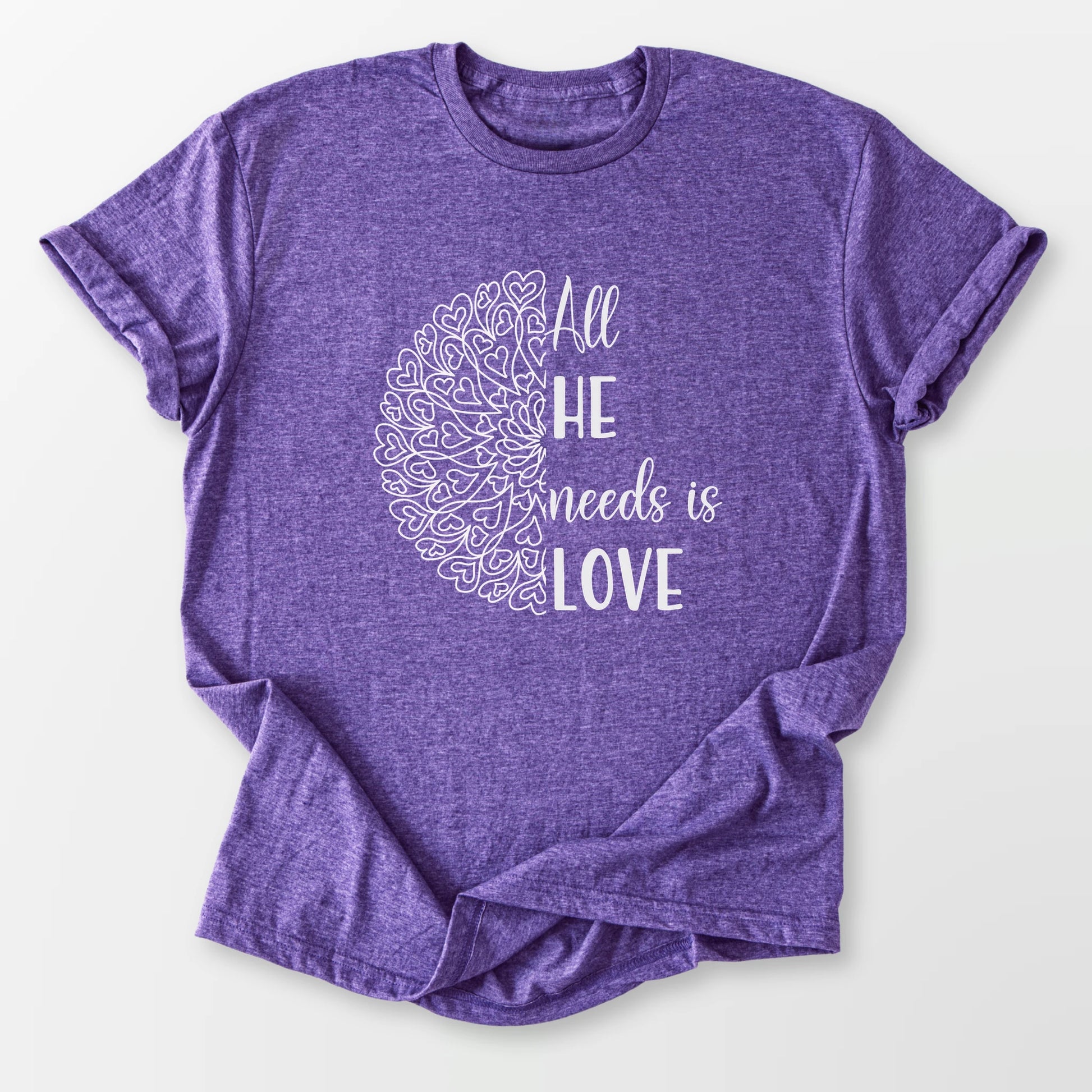 All He Needs Tee Heather Purple T-Shirt
