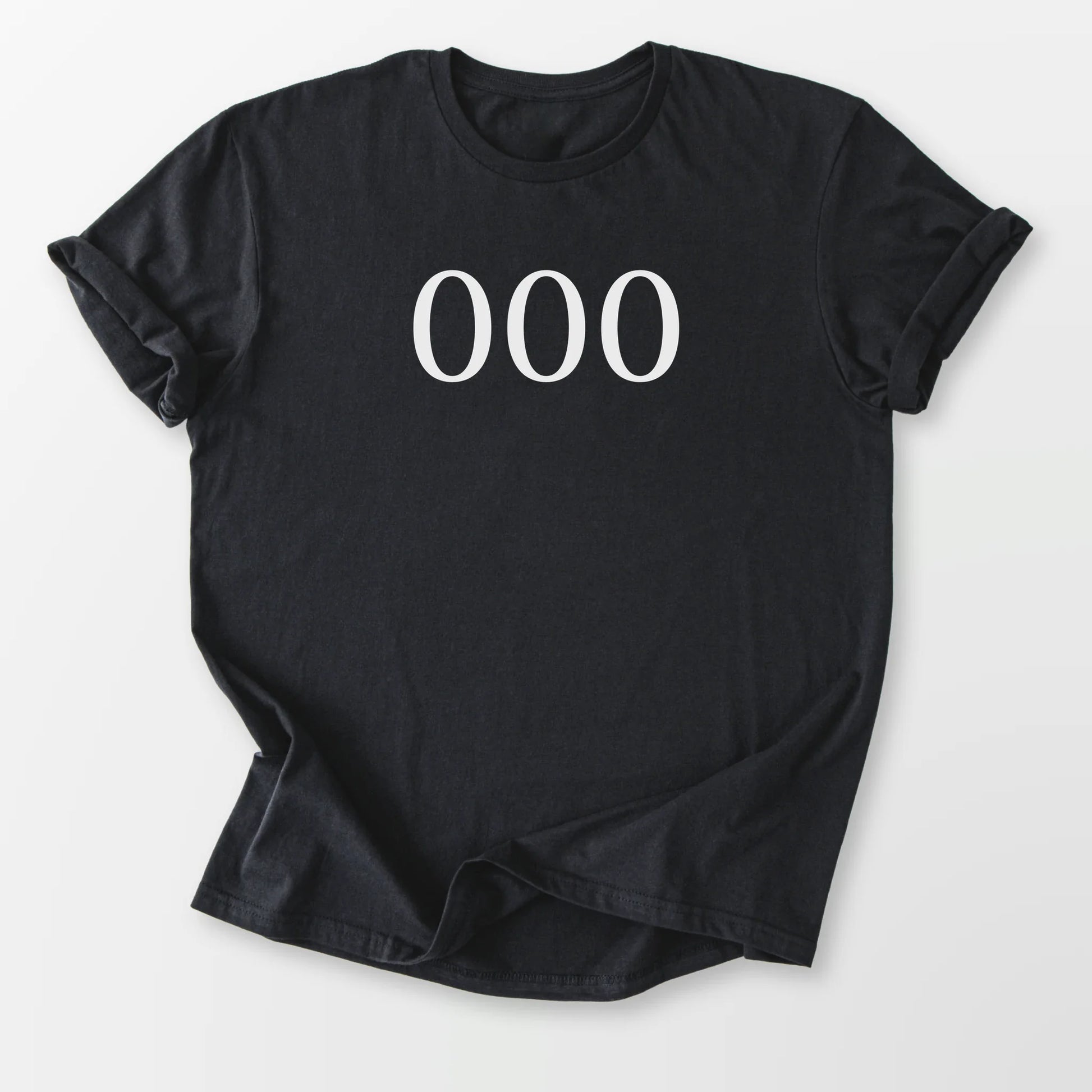 Angel Number 000 Tee Black T-Shirt