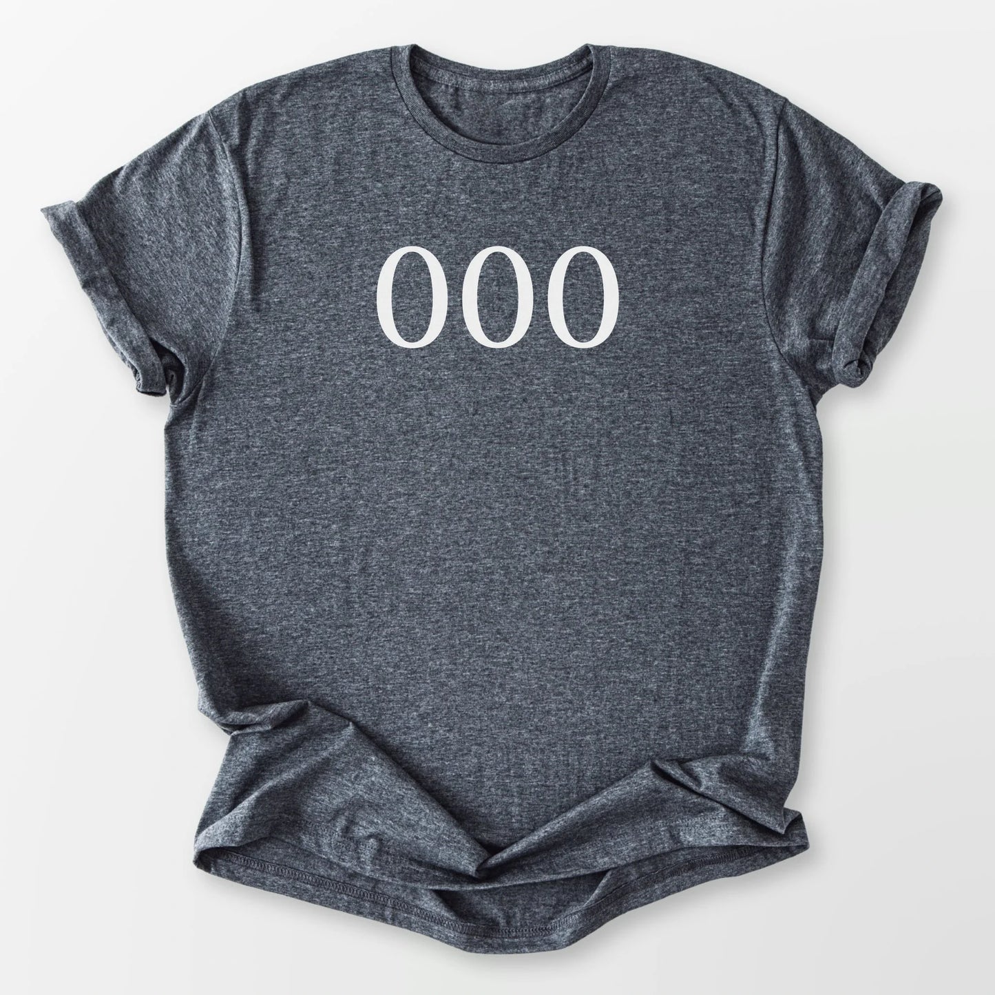 Angel Number 000 Tee Dark Heather Grey T-Shirt