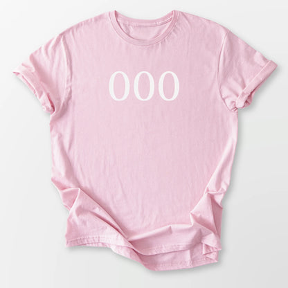 Angel Number 000 Tee Light Pink T-Shirt
