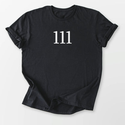 Angel Number 111 Tee Black T-Shirt