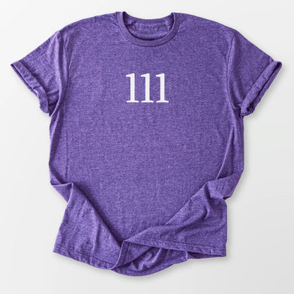 Angel Number 111 Tee Heather Purple T-Shirt