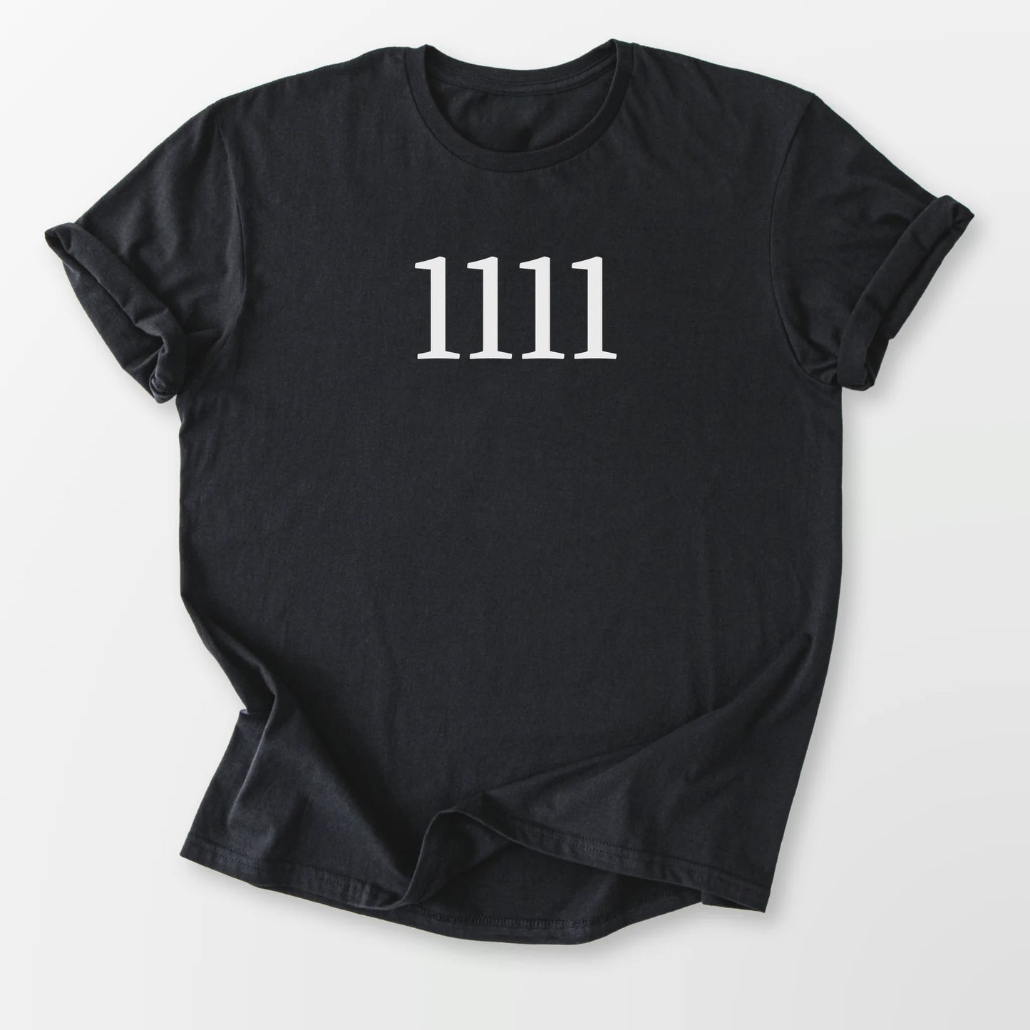 Angel Number 1111 Tee Black T-Shirt