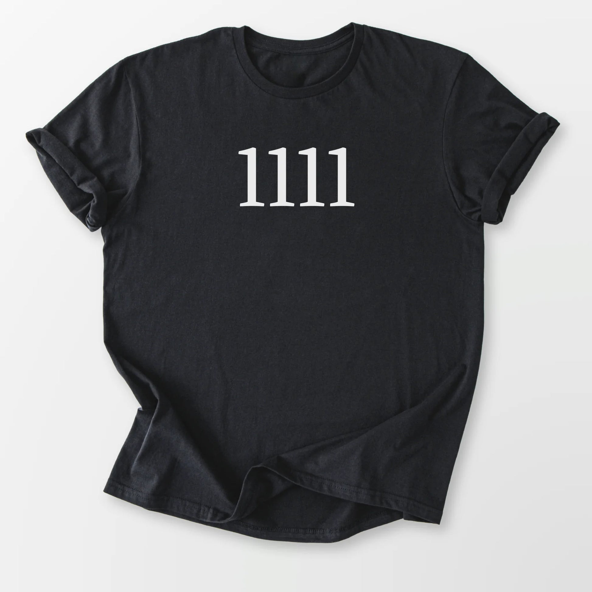 Angel Number 1111 Tee Black T-Shirt