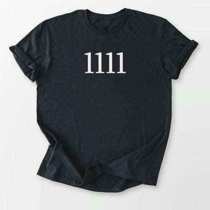 Angel Number 1111 Tee Black T-Shirt