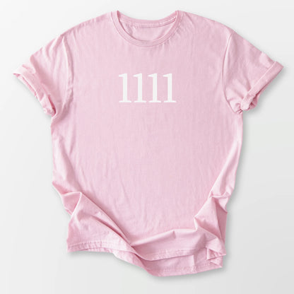 Angel Number 1111 Tee Light Pink T-Shirt