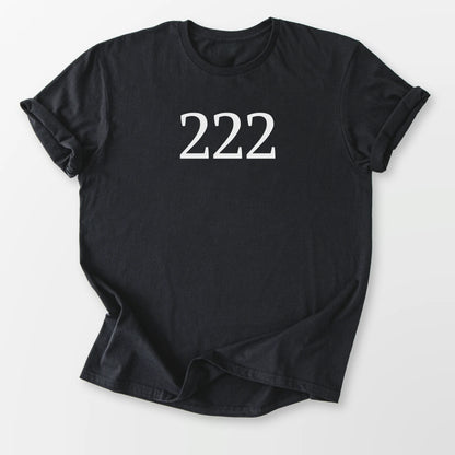 Angel Number 222 Tee Black T-Shirt