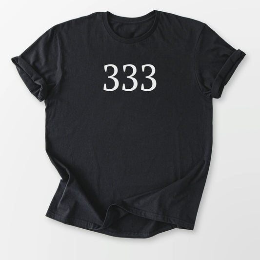 Angel Number 333 Tee Black T-Shirt