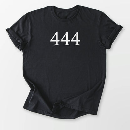 Angel Number 444 Tee Black T-Shirt