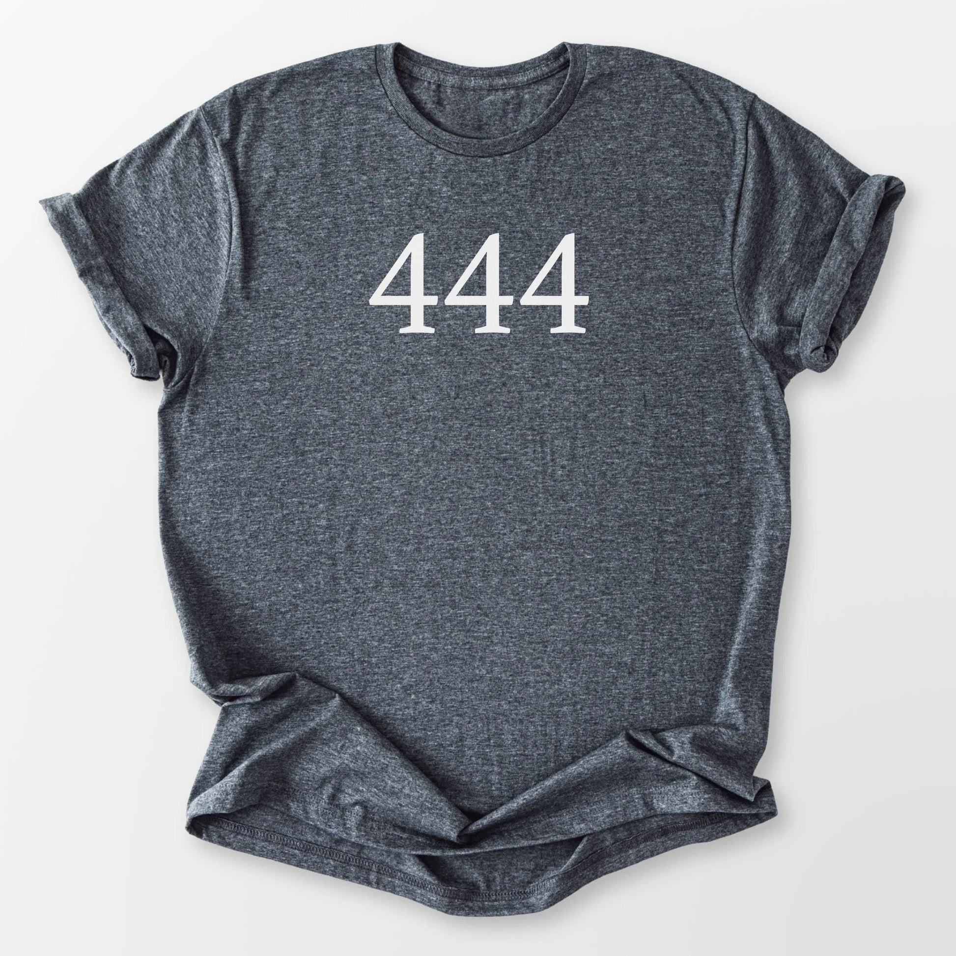 Angel Number 444 Tee Dark Heather Grey T-Shirt