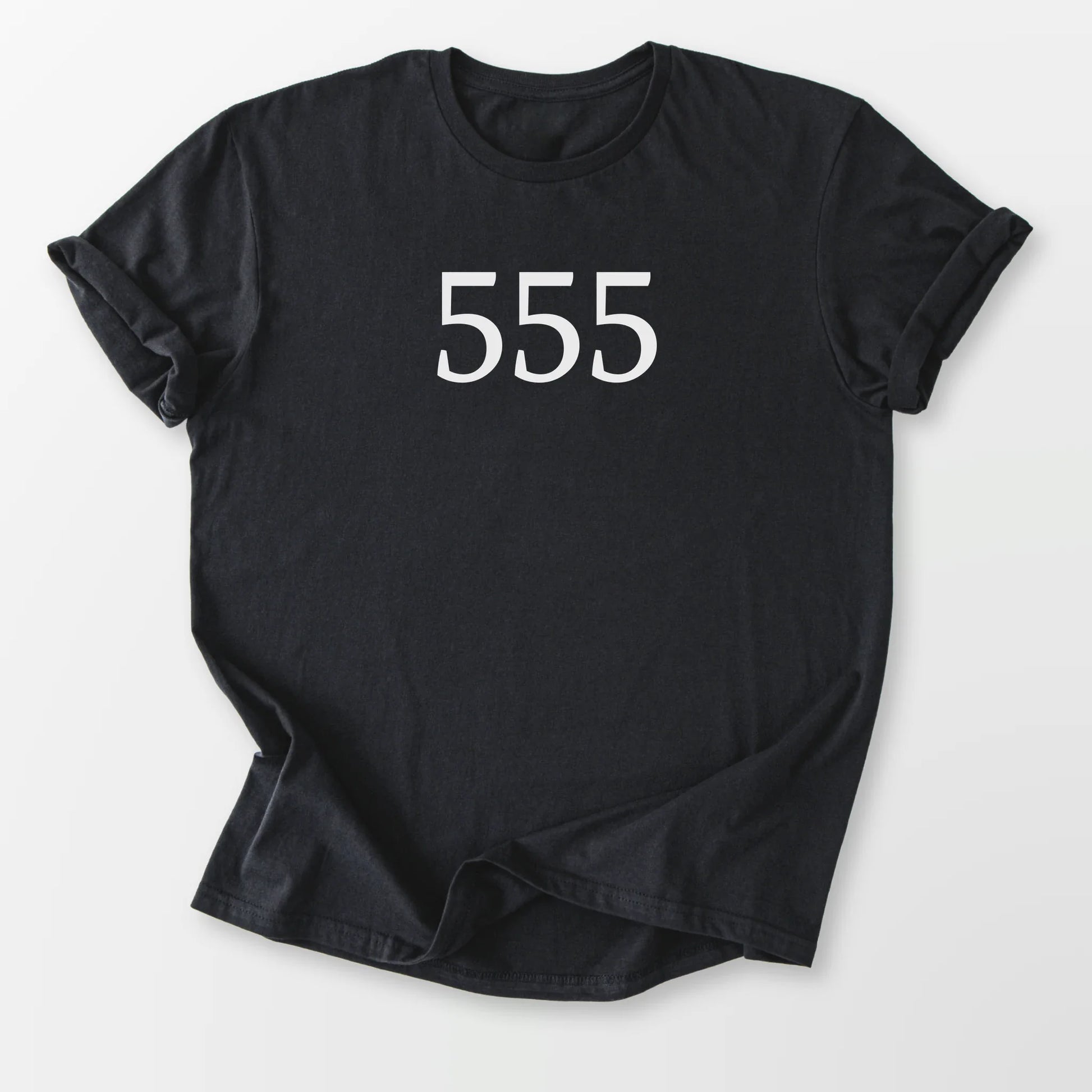 Angel Number 555 Tee Black T-Shirt