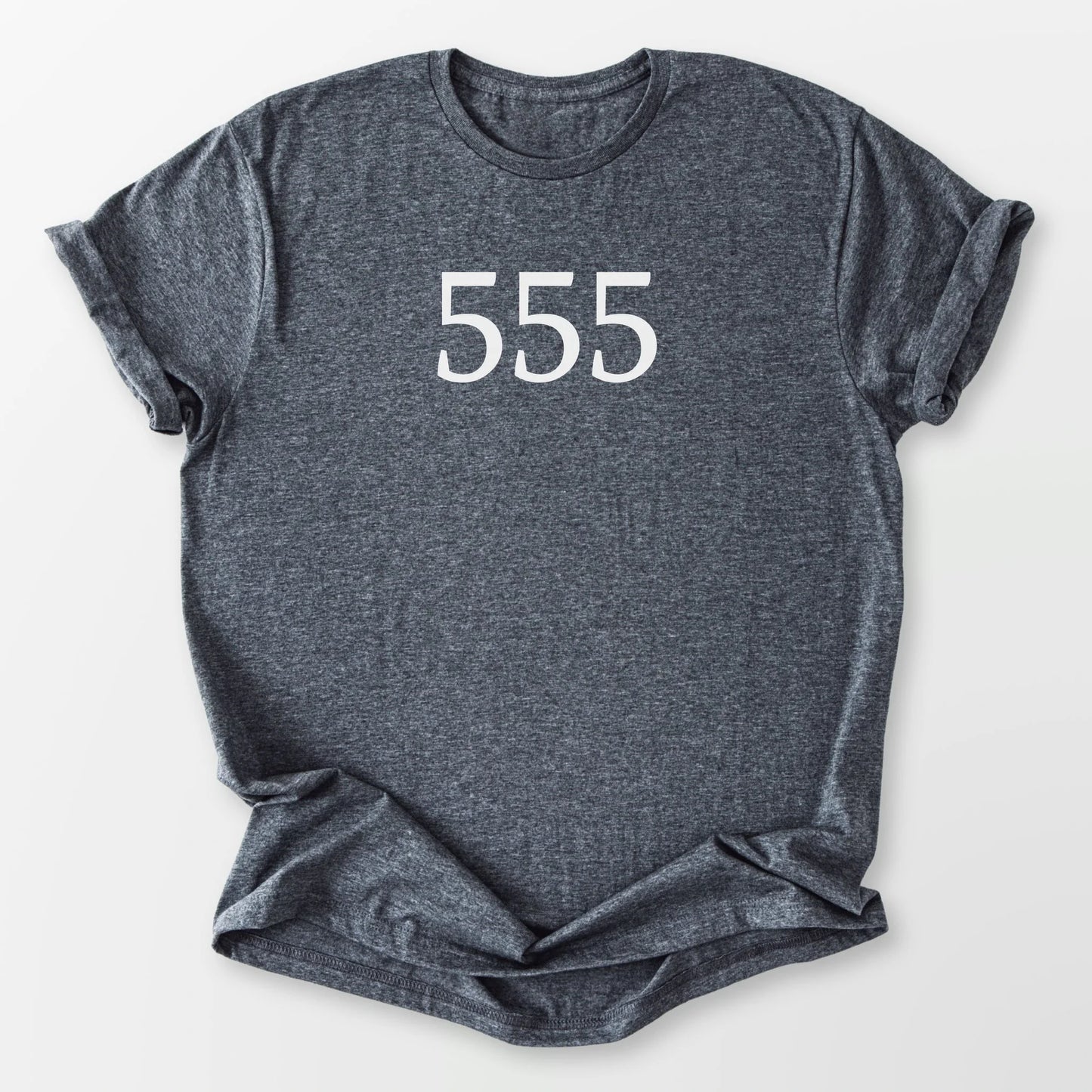 Angel Number 555 Tee Dark Heather Grey T-Shirt