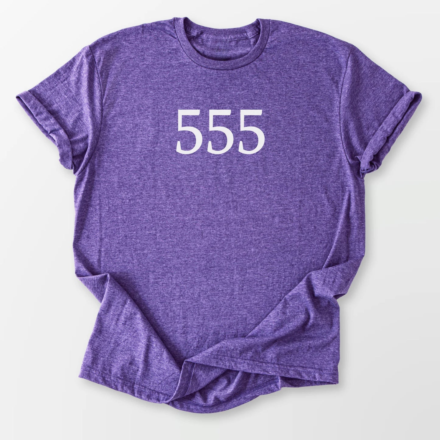 Angel Number 555 Tee Heather Purple T-Shirt