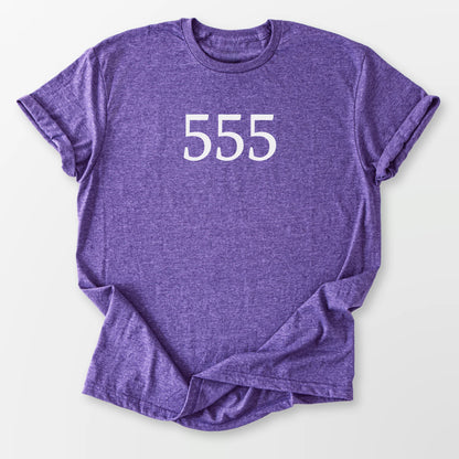 Angel Number 555 Tee Heather Purple T-Shirt