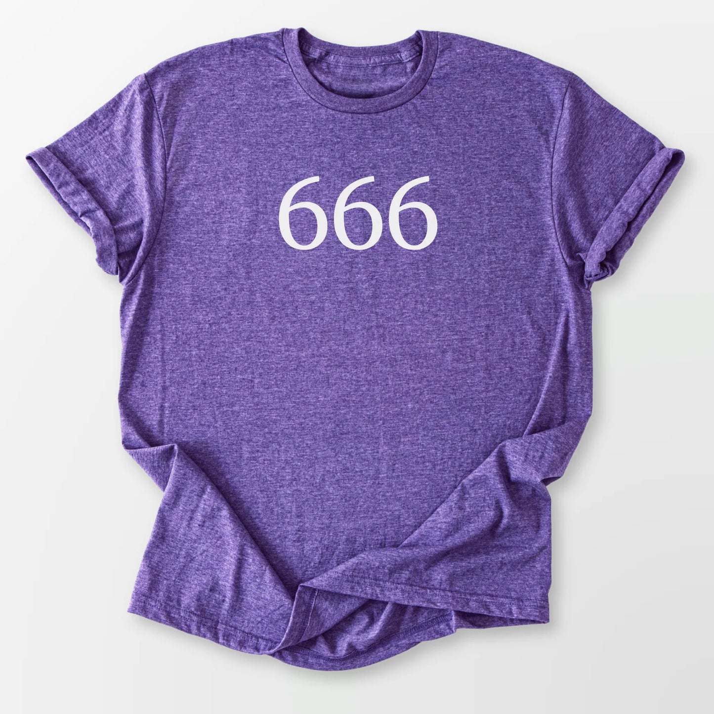 Angel Number 666 Tee Heather Purple T-Shirt