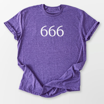 Angel Number 666 Tee Heather Purple T-Shirt