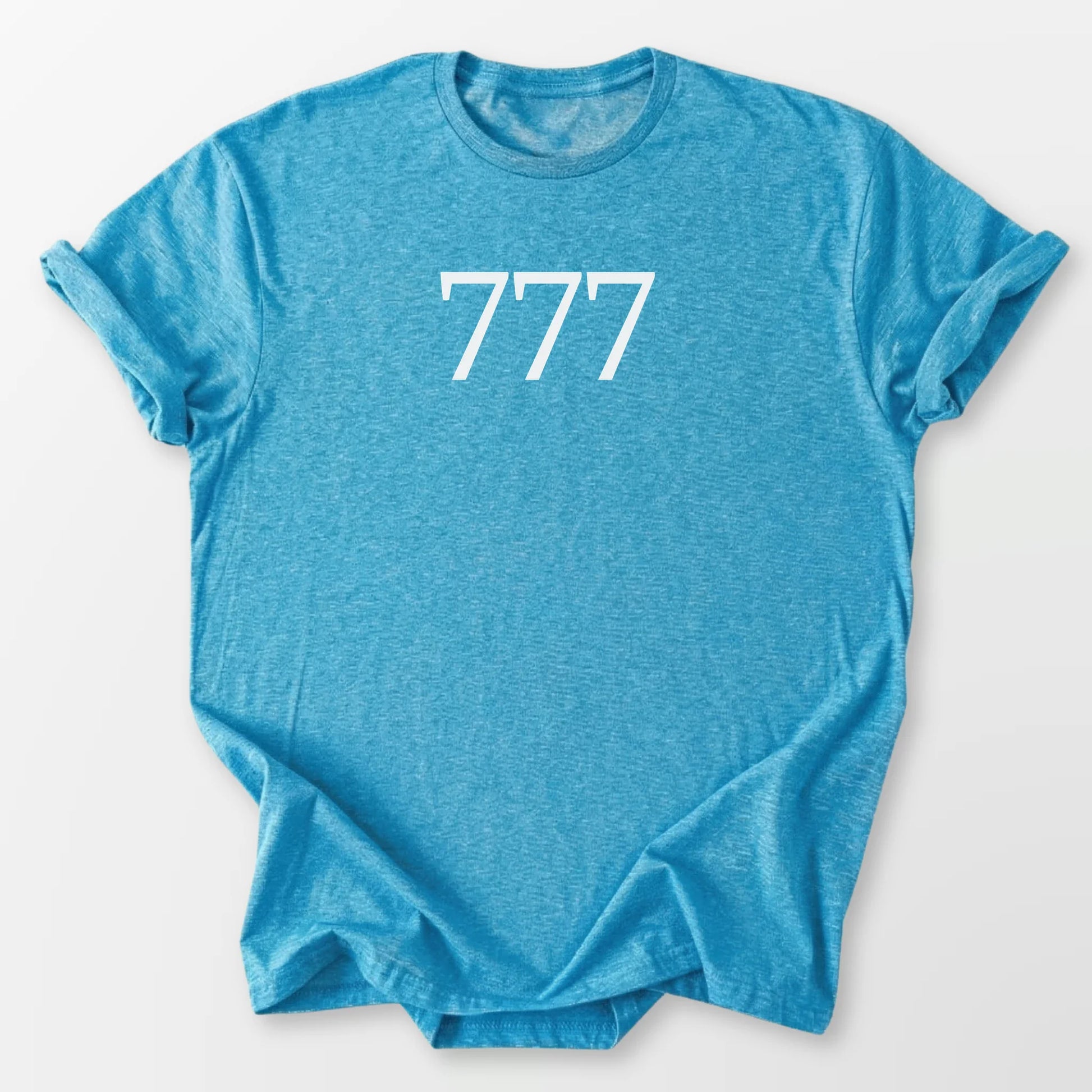 Angel Number 777 Tee Heather Sapphire T-Shirt