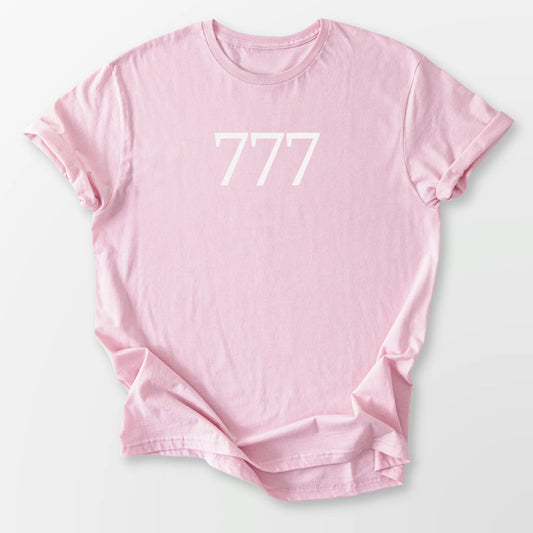 Angel Number 777 Tee Light Pink T-Shirt