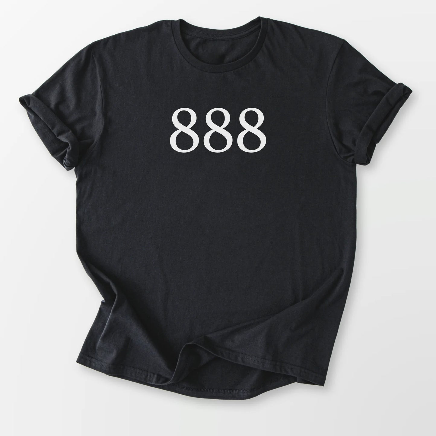 Angel Number 888 Tee Black T-Shirt
