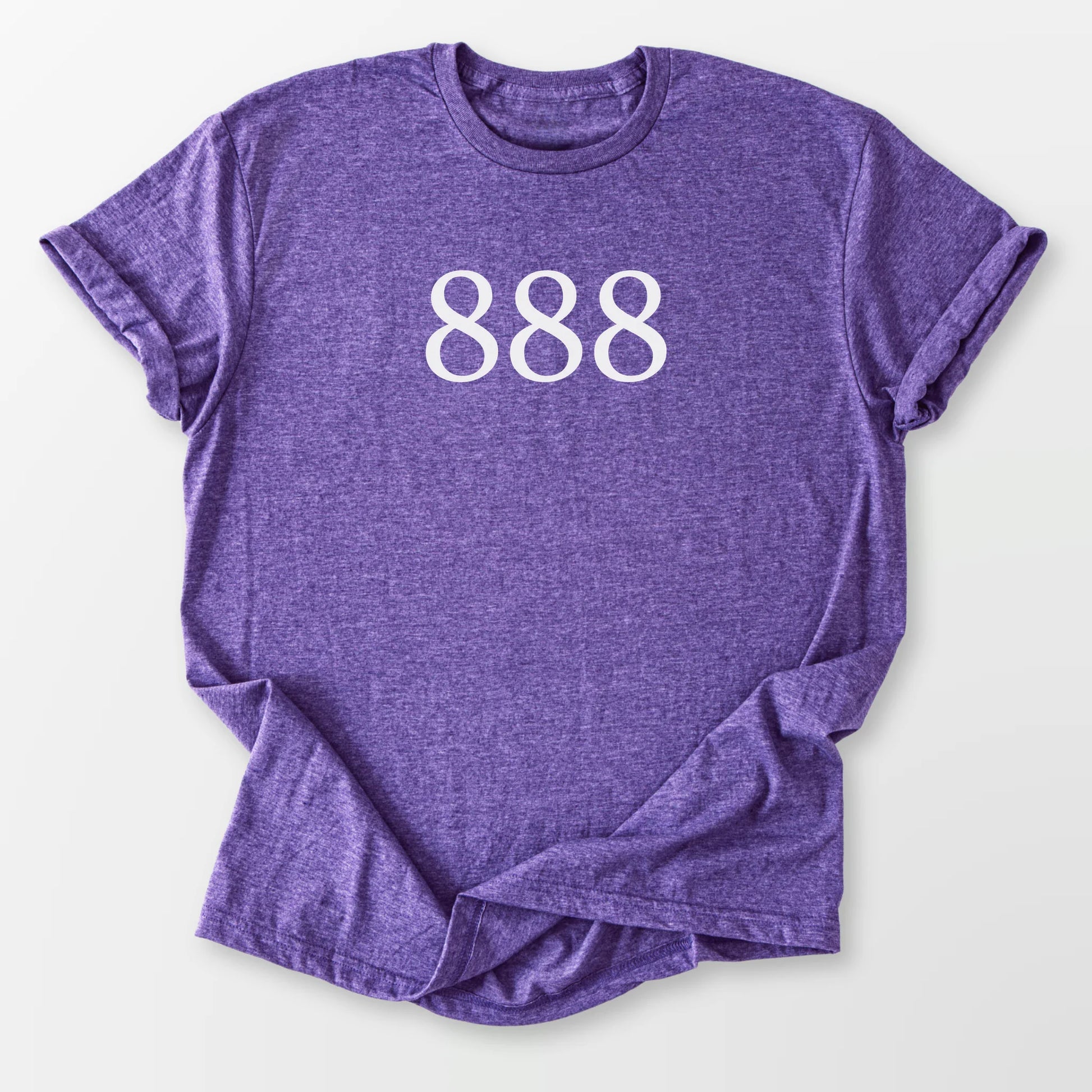 Angel Number 888 Tee Heather Purple T-Shirt