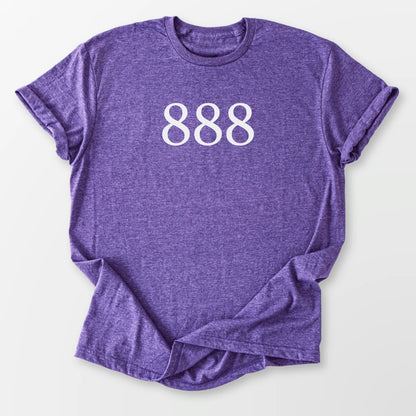Angel Number 888 Tee Heather Purple T-Shirt