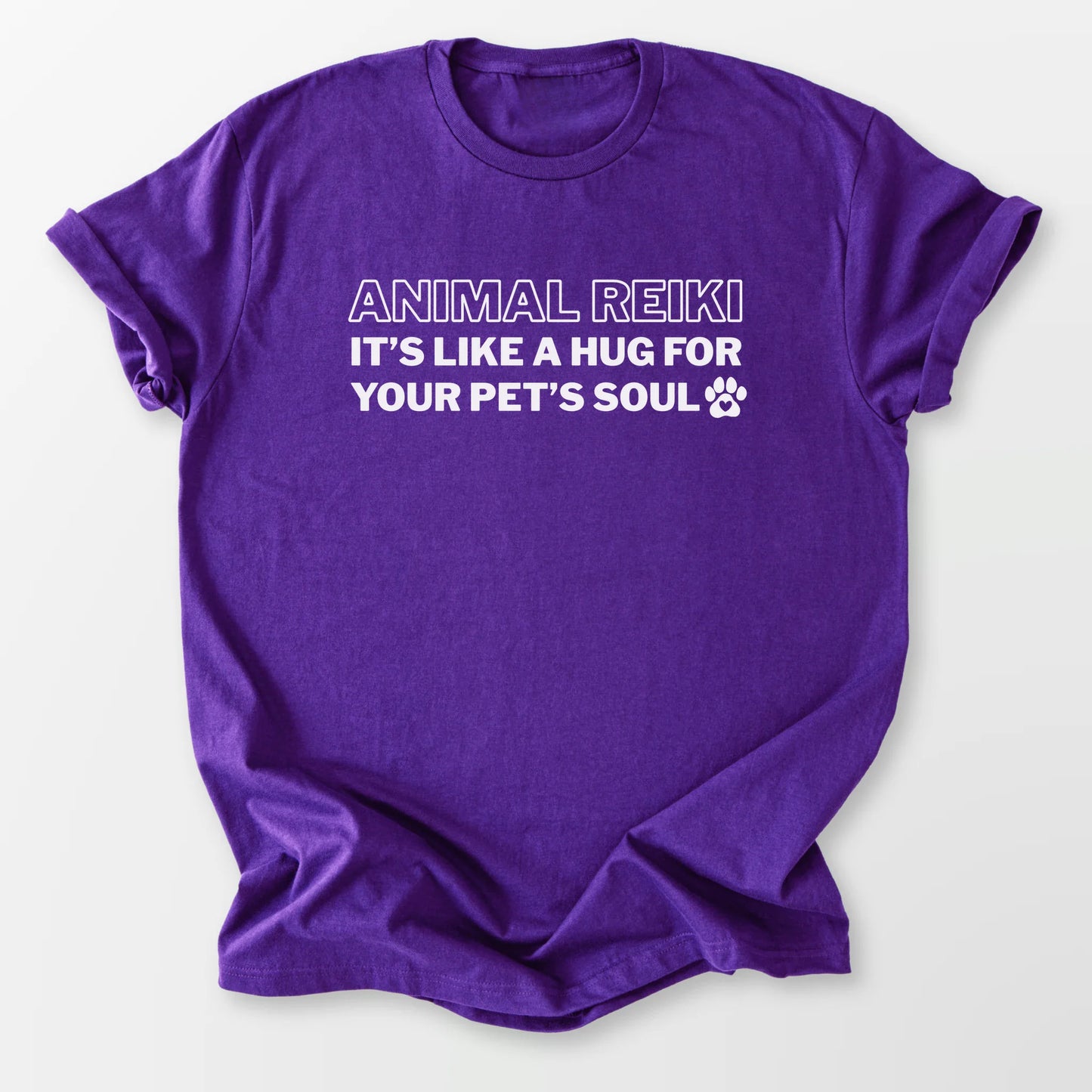 Animal Reiki Hug Tee Purple T-Shirt
