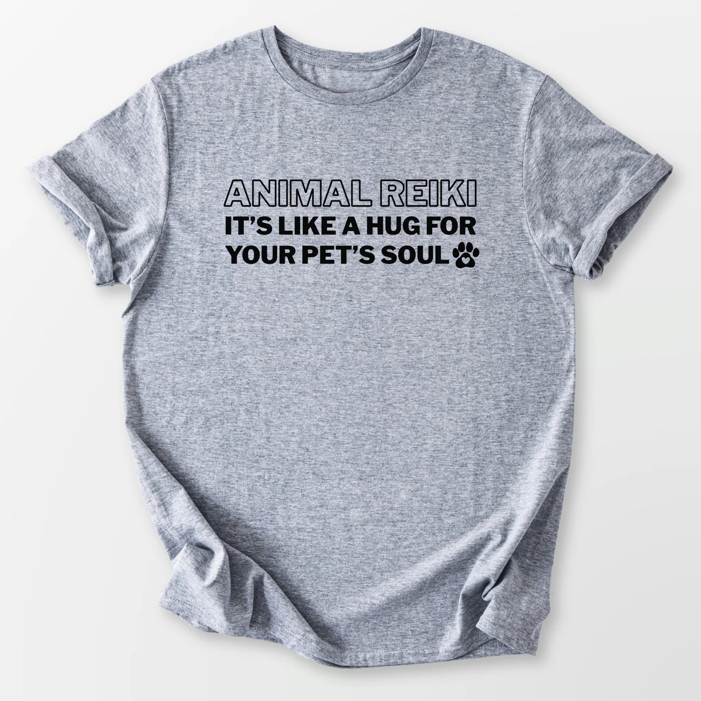 Animal Reiki Hug Tee Sport Grey T-Shirt