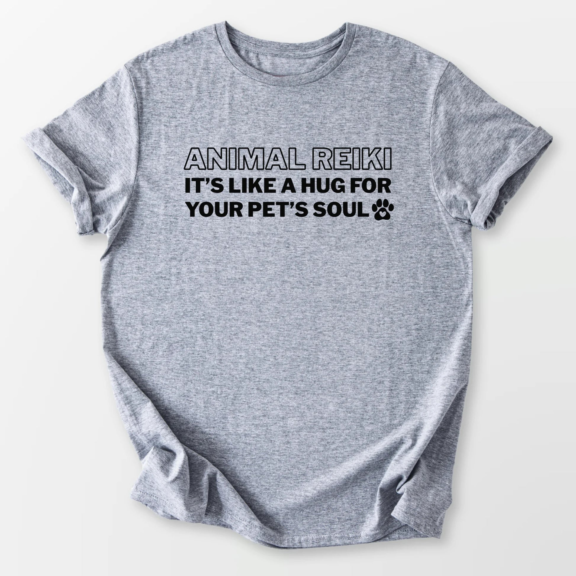 Animal Reiki Hug Tee Sport Grey T-Shirt