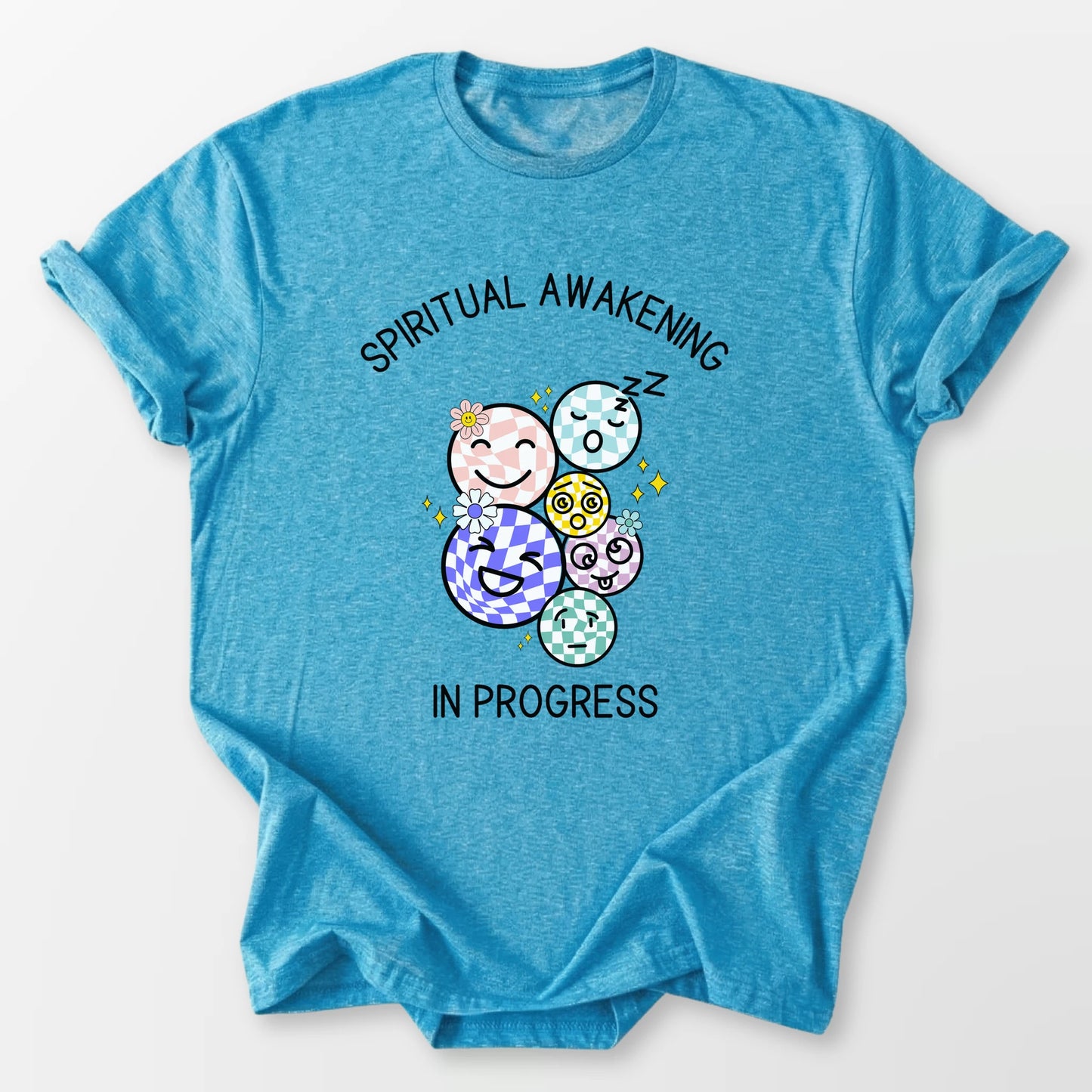 Awakening In Progress Tee Heather Sapphire T-Shirt