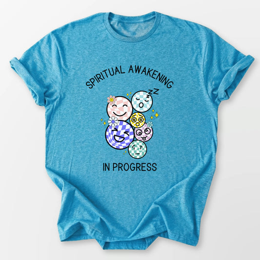 Awakening In Progress Tee Heather Sapphire T-Shirt