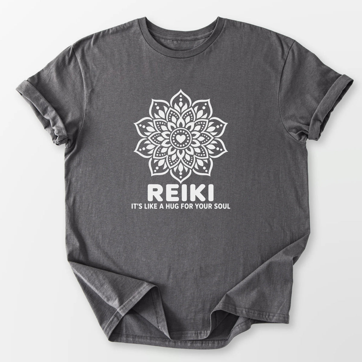 Reiki Hug For Your Soul Tee Charcoal T-Shirt
