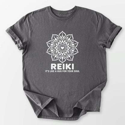 Reiki Hug For Your Soul Tee Charcoal T-Shirt