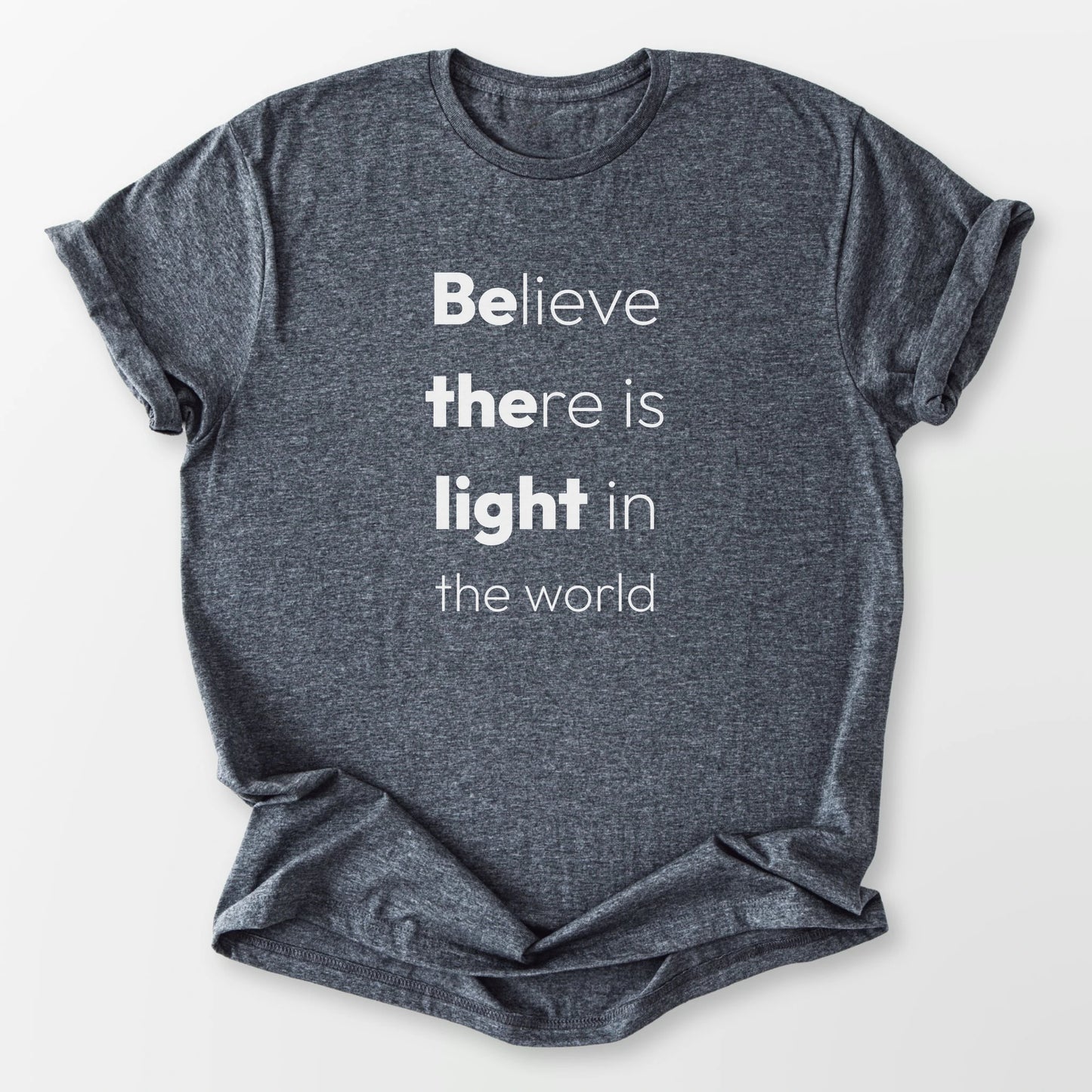 Be The Light Tee Dark Heather Grey T-Shirt
