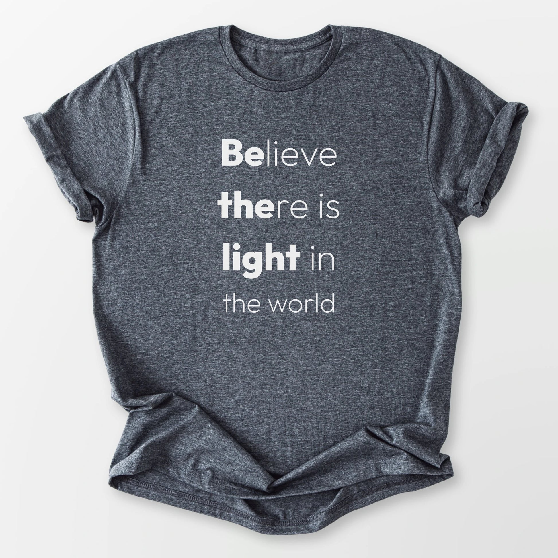 Be The Light Tee Dark Heather Grey T-Shirt
