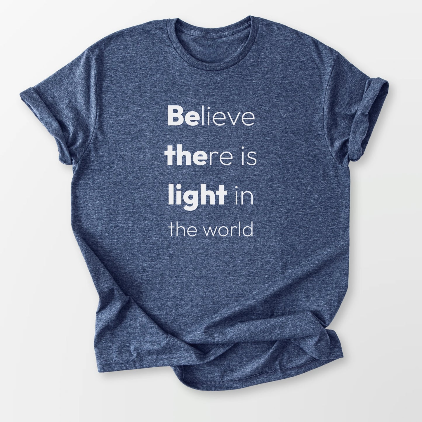 Be The Light Tee Heather Navy T-Shirt