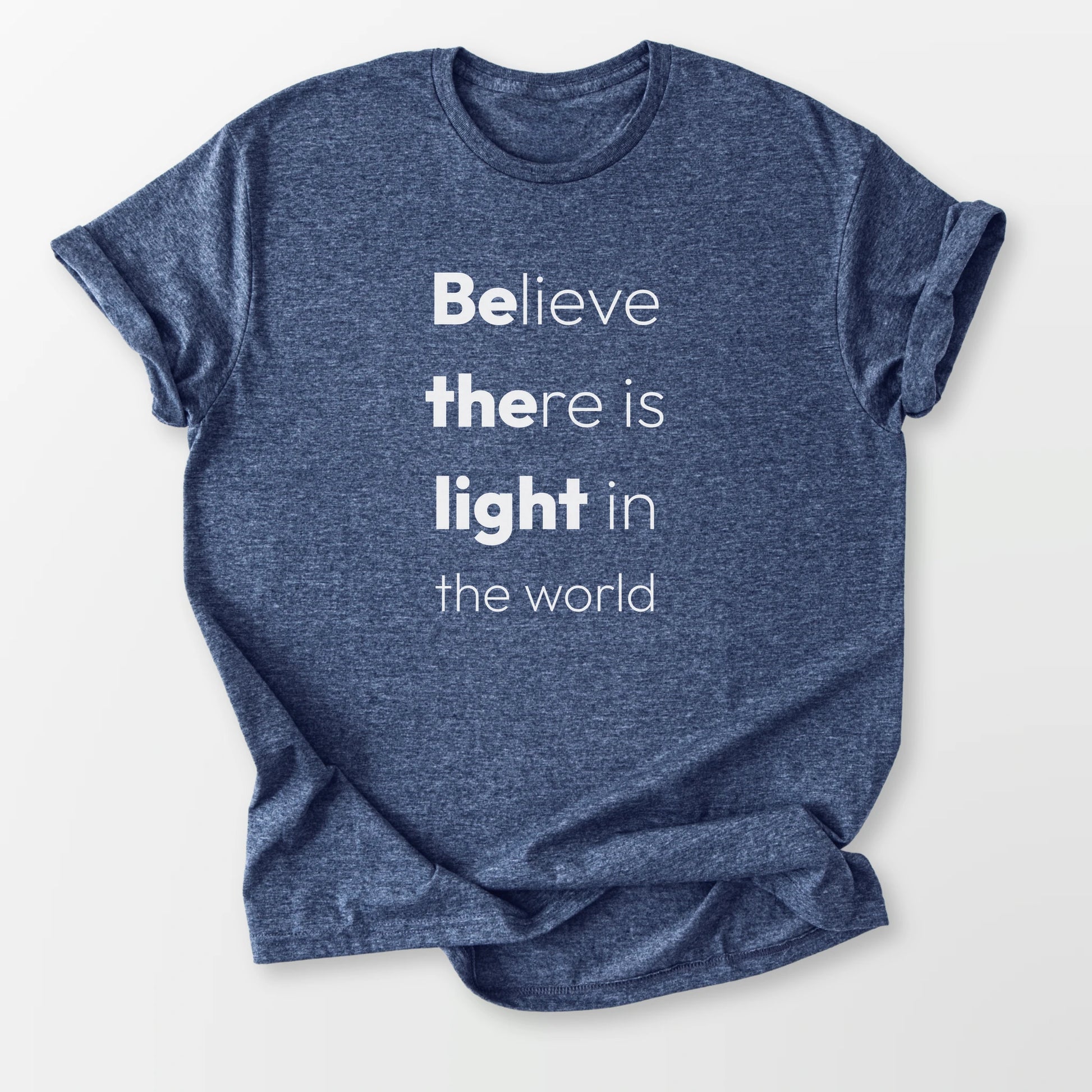 Be The Light Tee Heather Navy T-Shirt