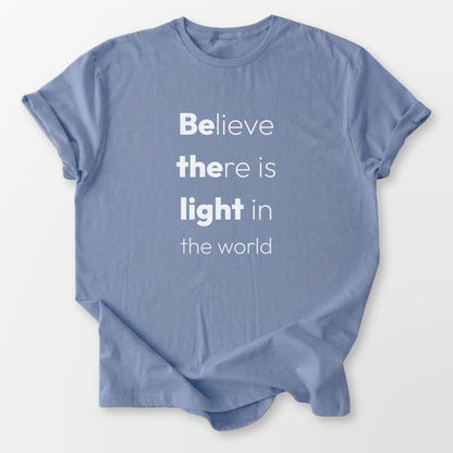 Be The Light Tee Stone Blue T-Shirt
