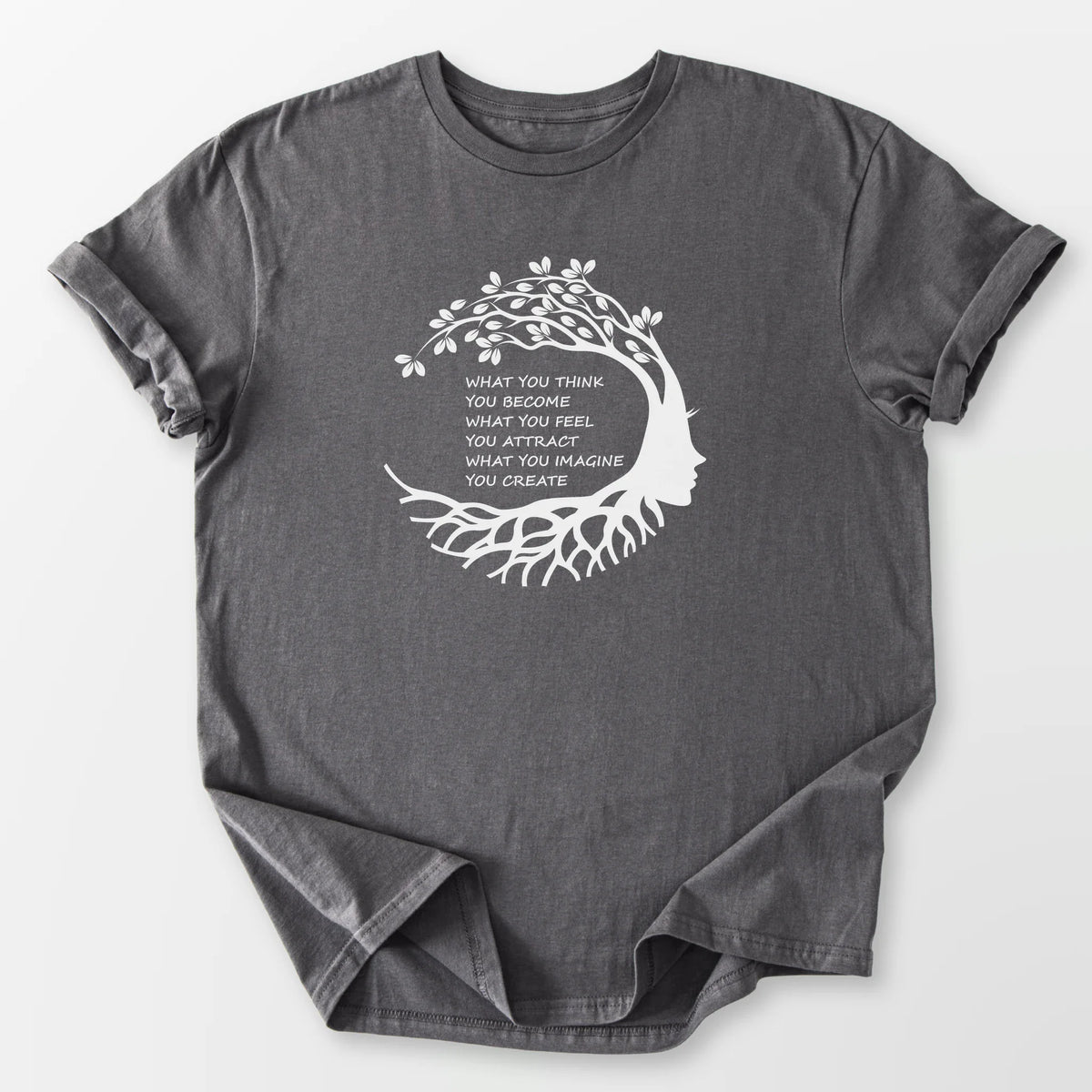 Become Attract Create Tee Charcoal T-Shirt