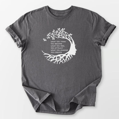 Become Attract Create Tee Charcoal T-Shirt