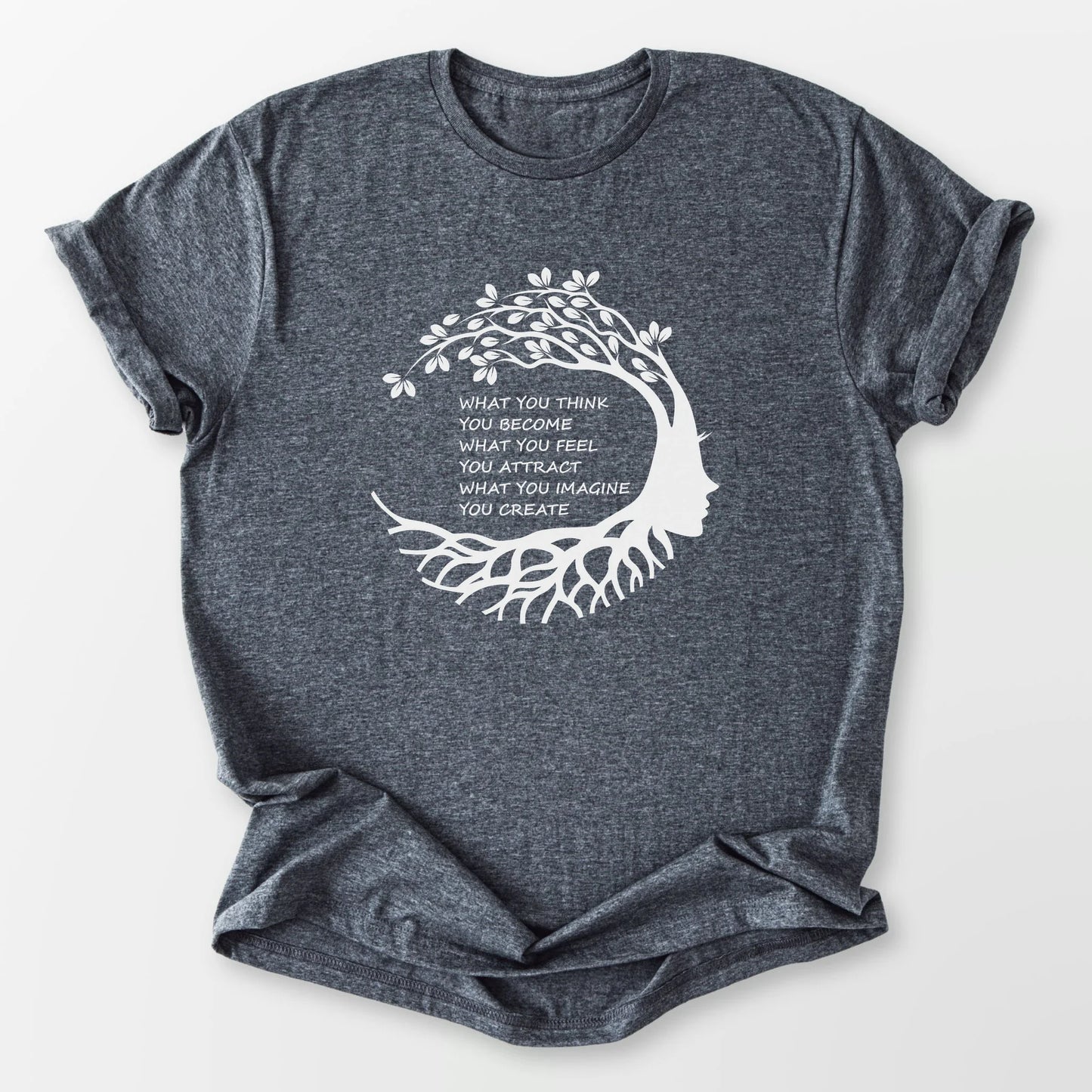 Become Attract Create Tee Dark Heather Grey T-Shirt