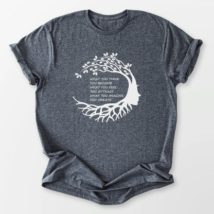 Become Attract Create Tee Dark Heather Grey T-Shirt