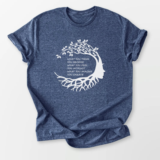 Become Attract Create Tee Heather Navy T-Shirt