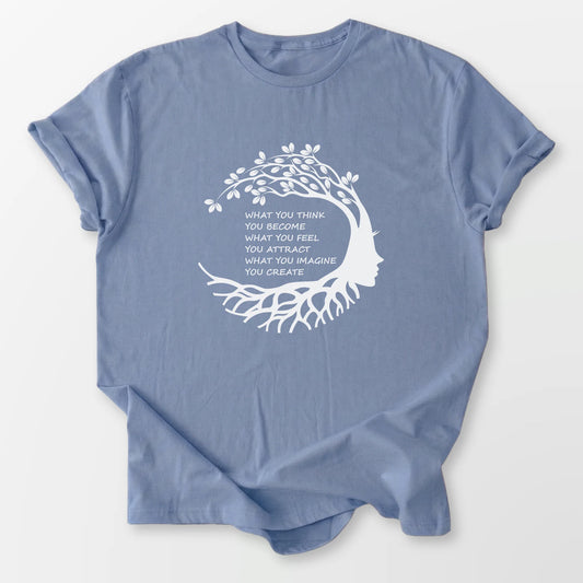 Become Attract Create Tee Stone Blue T-Shirt