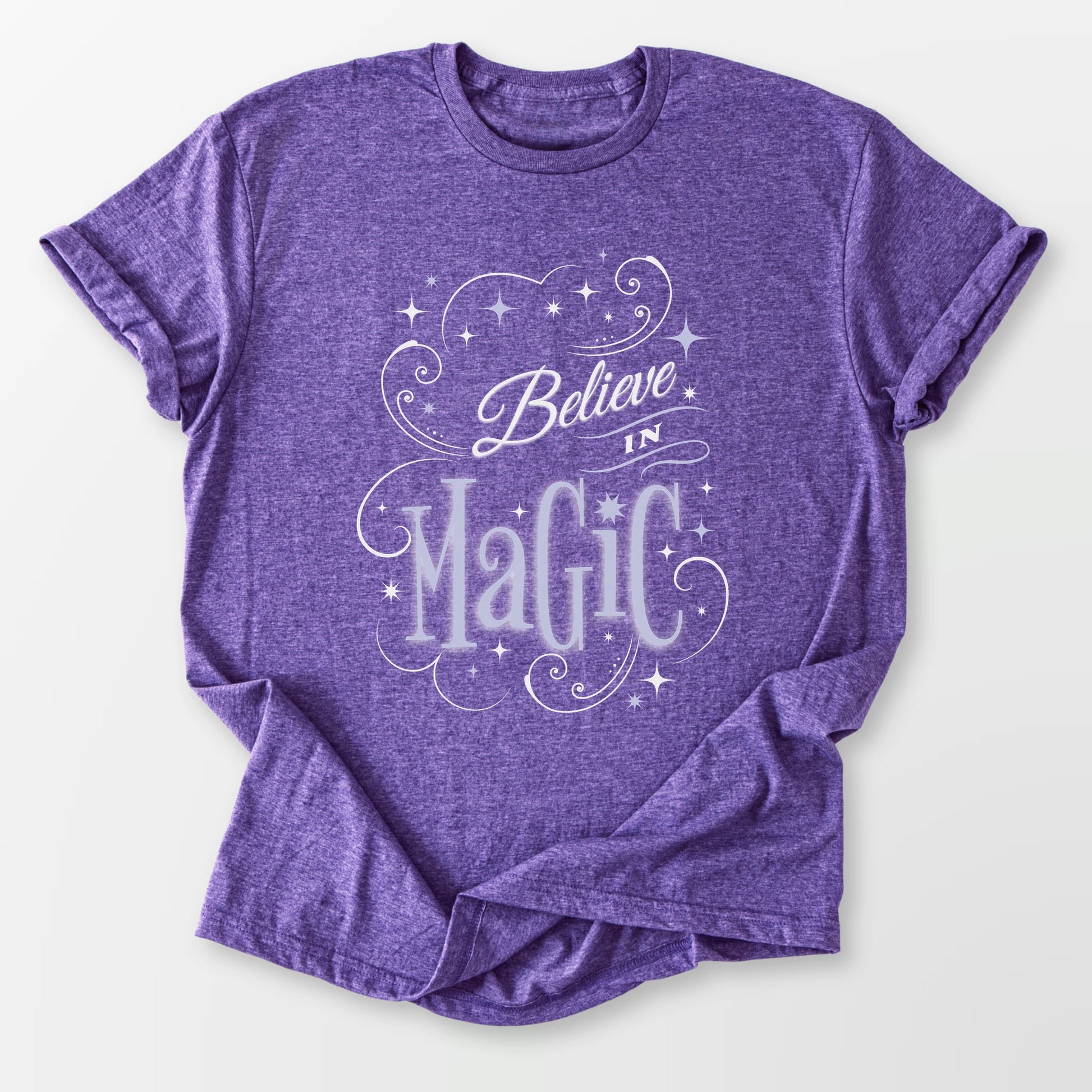Believe in Magic Tee Heather Purple T-Shirt