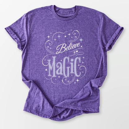 Believe in Magic Tee Heather Purple T-Shirt